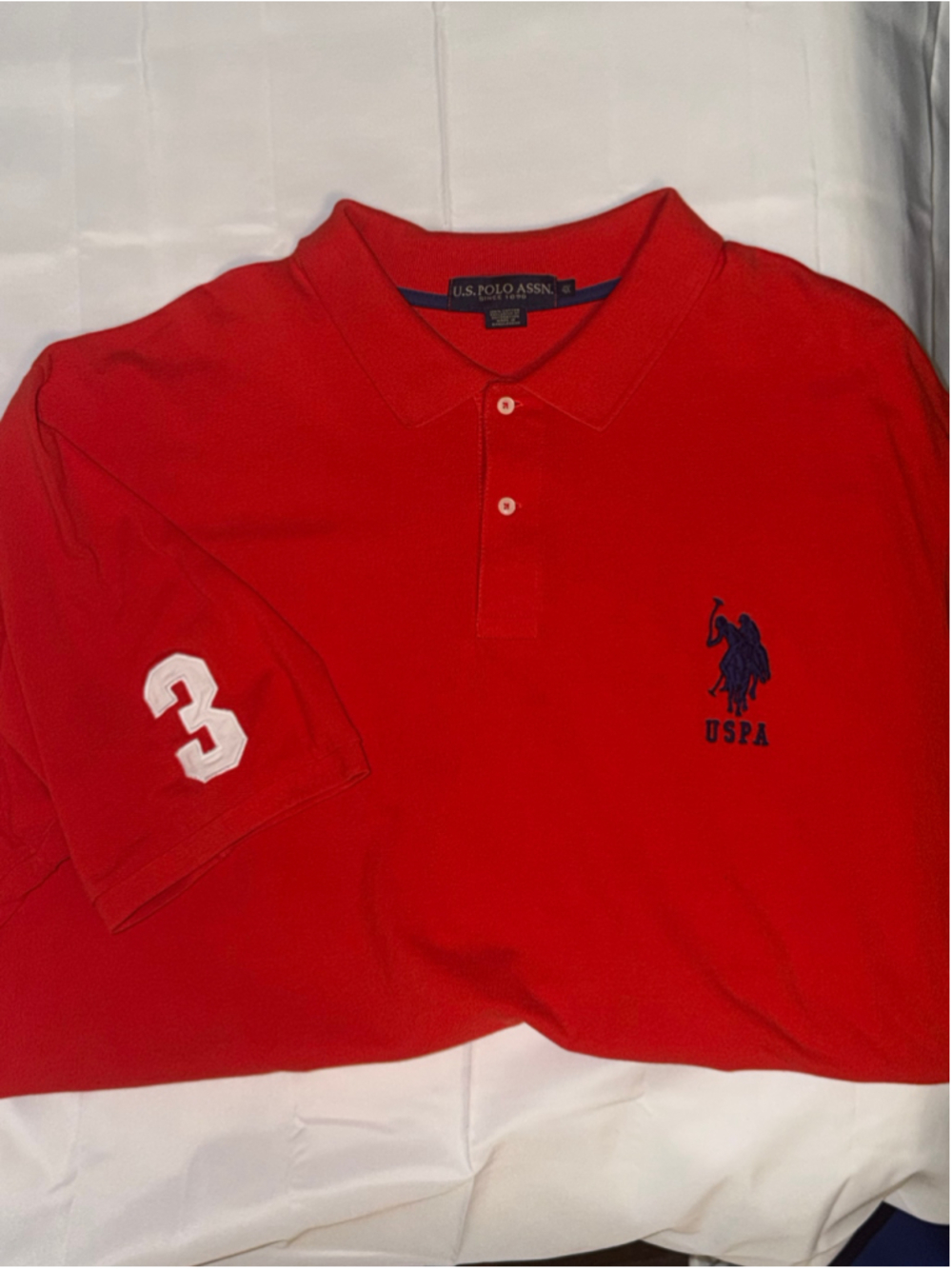 U.S. Polo Assn. Men’s 4X Red Short Sleeve Polo Shirt Big Pony #3 100% Cotton